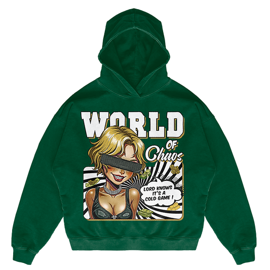 GREEN  PULLOVER HOODIE